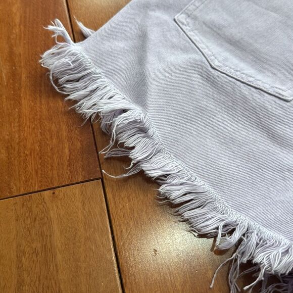 NWT 7 For All Mankind Easy Ruby Cut Off Jean Short- Lavender Size 29 - Picture 5 of 13